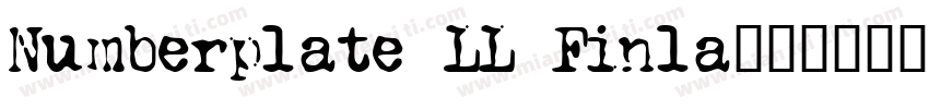 Numberplate LL Finla字体转换